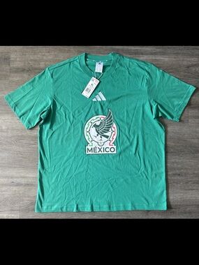 Adidas Mexico DNA Graphic Tee Green Men’s Size Small-XL JZ6474